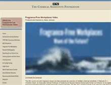 Tablet Screenshot of chemicalsensitivityfoundation.org